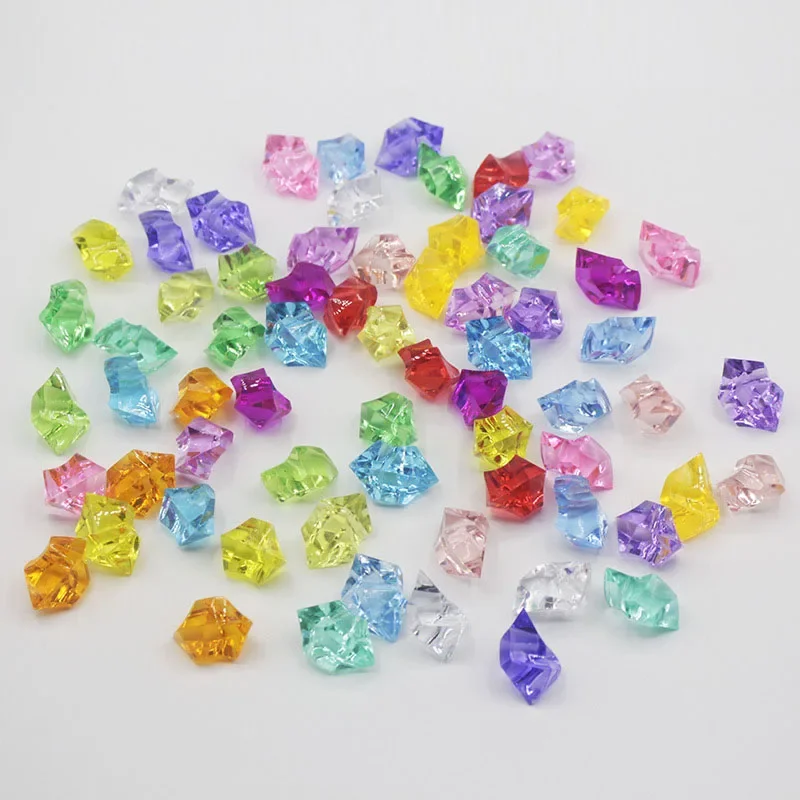 50pcs Pirate Jewels Treasure Chest Acrylic Clear Crystal Gems Diamond Vase Filler Confetti Gift Stone Party Wedding Festival