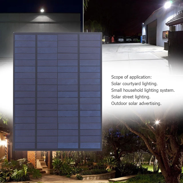 5W 18V Solar Panel Multi-functional Practical Convenient Polycrystalline Silicon Solar Cell Charger for 12V Battery 5