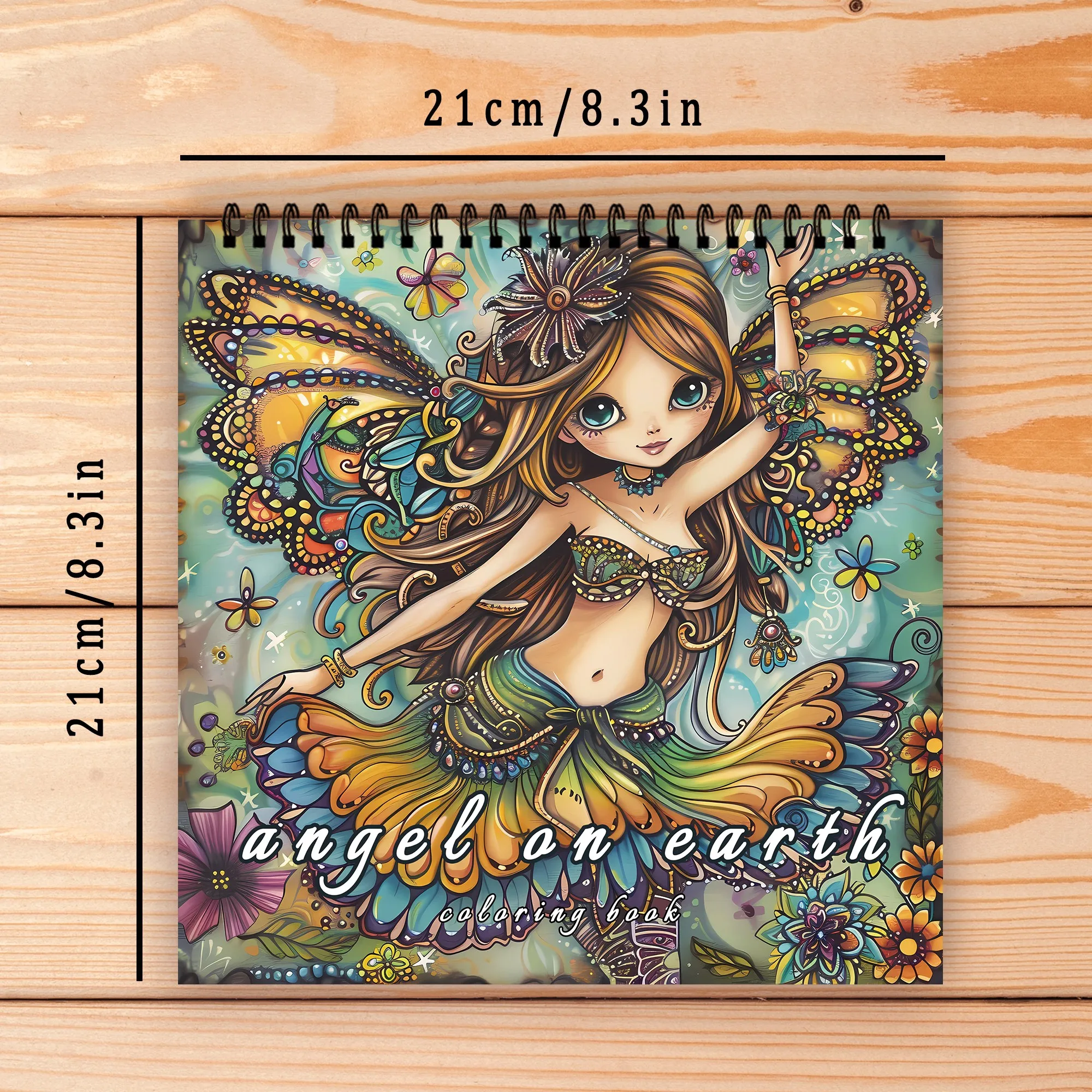 30 Sheets Adult Spiral Colouring Book, 8.3x 8.3 inch 100gsm Thick Paper, Perfect for Back to School Gifts, Halloween Gifts 2