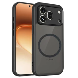 Premium Translucent Soft - Edged Phone Case with Magnetic Charging and Shockproof Protection for Honor 600 Pro (Black)