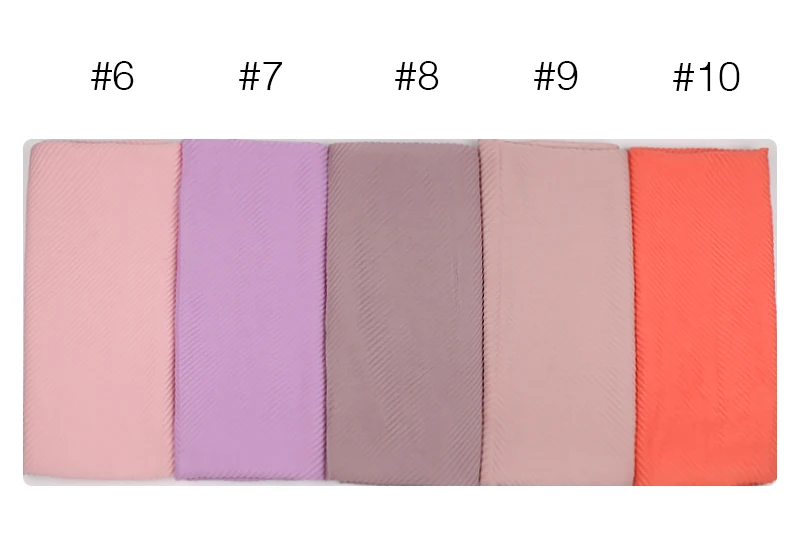 Women Pleated Hijab Headscarves Chiffon Hijab Headband Scarf for Muslim Veil Georgette Crinkle Islam