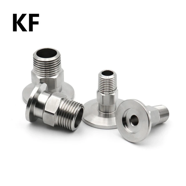 LoCo Science KF-25 To 1 Inch NPT Male Adapter - Stainless Steel Vacuum Pipe Fitting