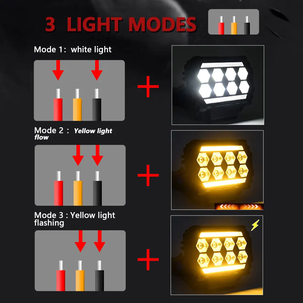 4.5Inch Work Fog Light Long Range Auxiliary Auto Fog Light Led Light Bar for Mo