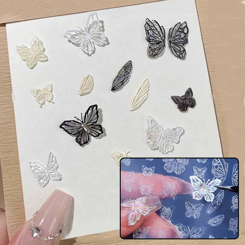 Nail Carving Mold Butterfly Silicone 3D Nail Stamping Plate Nail Stencils Tools DIY UV Gel Manicure Tools Nail Art Enthusiasts 5