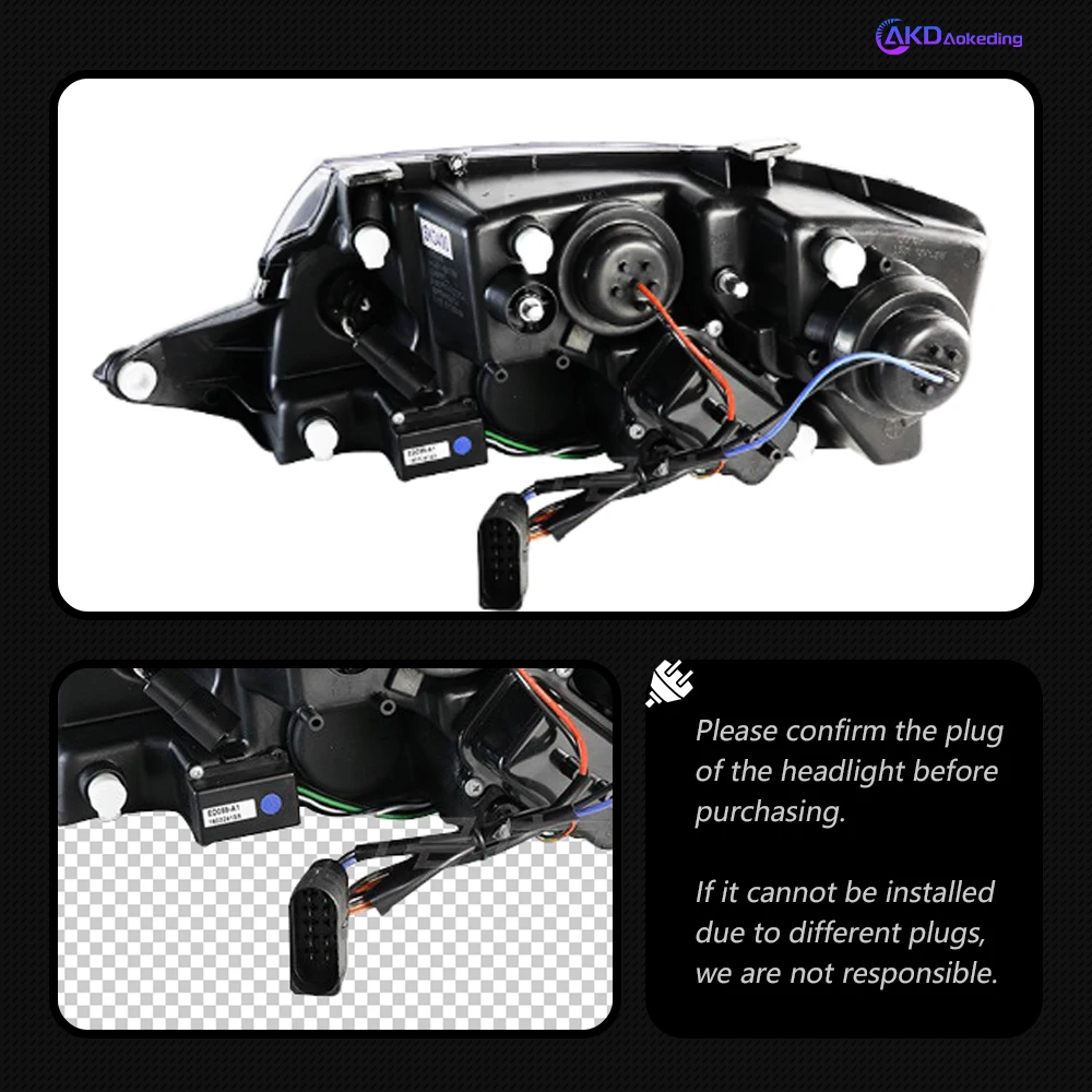 AKD-LED Lâmpada principal para AUDI TT, faróis de feixe alto, DRL