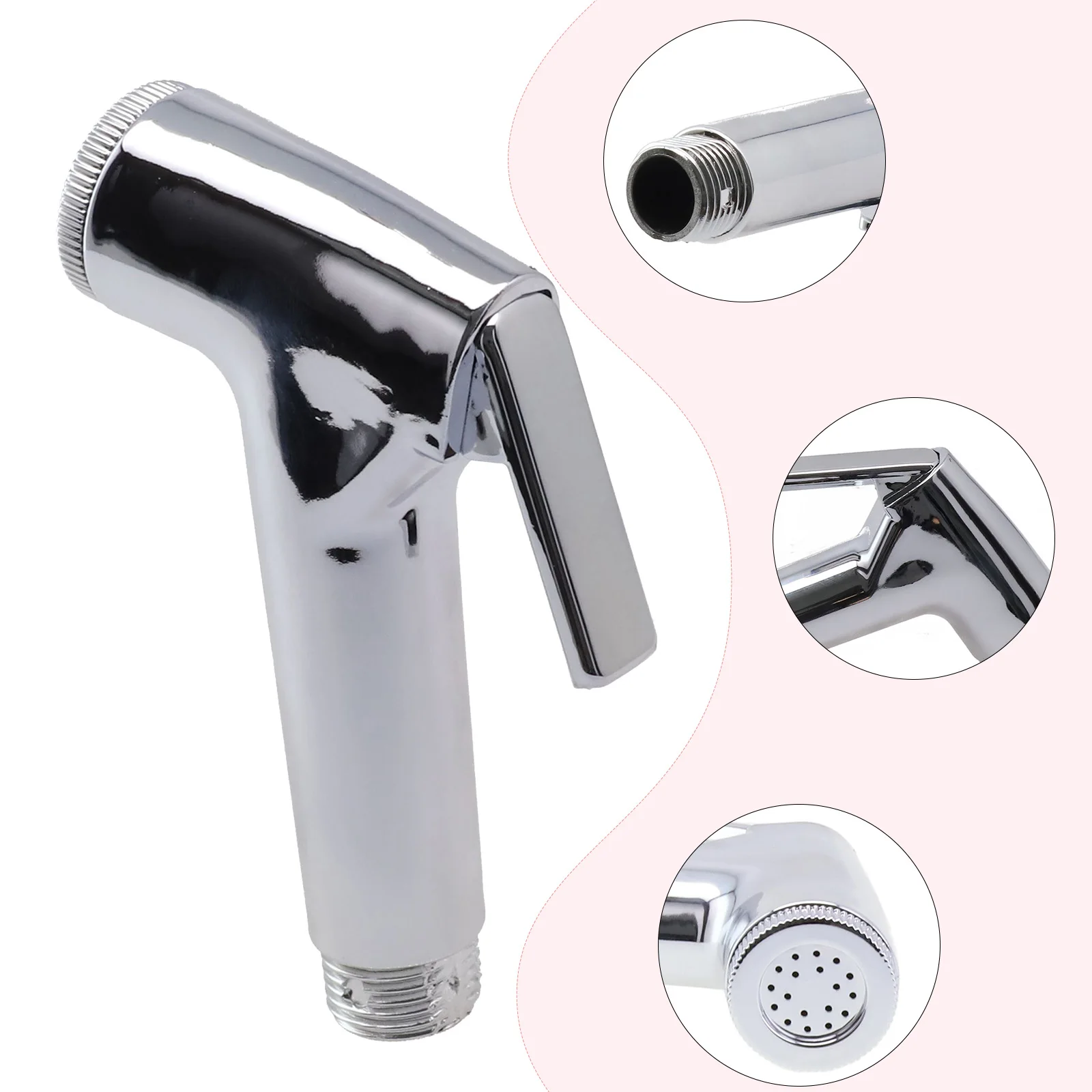 

1pcs G1/2 Connector Bidet Toilet Sprayer ABS Handheld Bidet Faucet Spray Home Bathroom Shower Head Self Cleaning Accessories