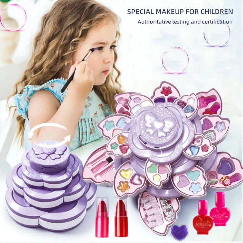 Makeup Toy Children Makeup Cosmetics Pretend Playing Box for Princess Girl Beauty Toy