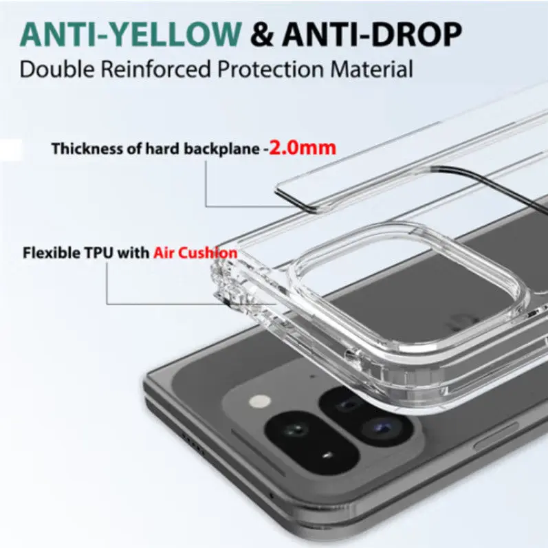 Transparent Magnetic Acrylic Drop-Proof Phone Case, Simple Design