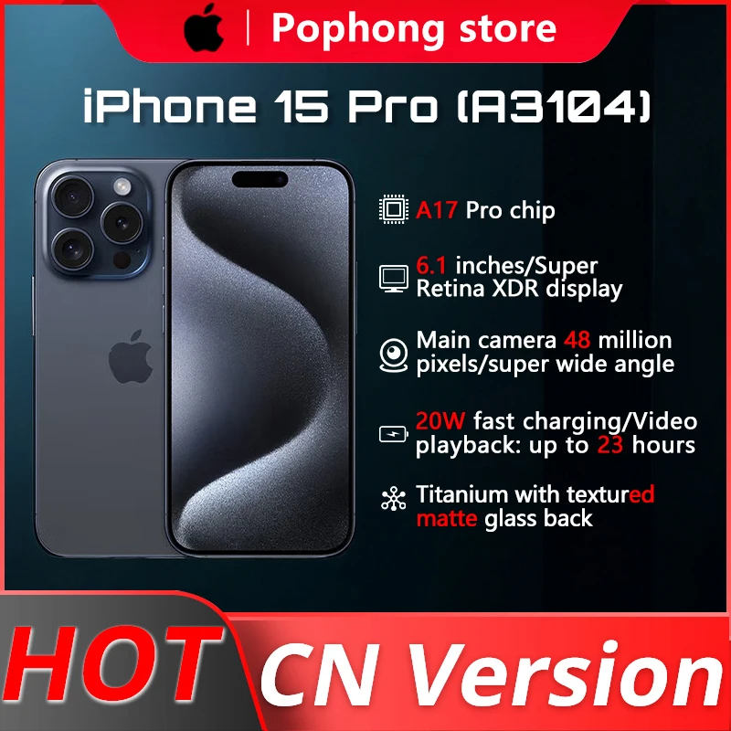 2023 Original Apple iPhone 15 Pro 8GB RAM 256GB/512GB/1TB ROM A17 Pro  Bionic Chip 6.1'' 120Hz Super Retina XDR Display NFC - AliExpress