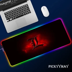 Death Note – grand tapis de souris rose pour ordinateur Gamer, 900x400, rvb, LED, idéal pour le bureau, XL 