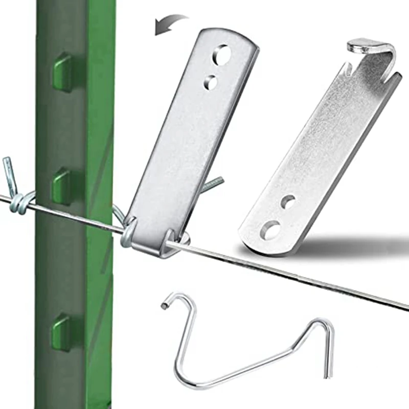2PieceFenceWireTwister10PieceTPostClipsSaveTimeBarbWire