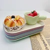 1/2pcs Wheat Straw Storage Trays Sundry Food Snack Plate Storage Organizer Coffee and Tea Tableware Trays Decorative Dishes 1