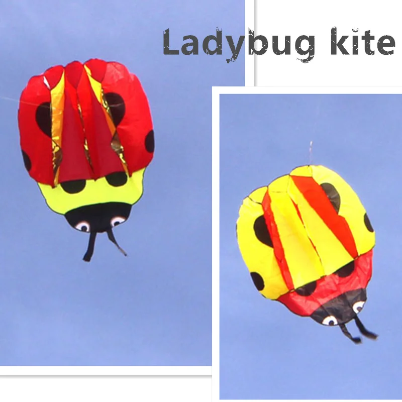 

3D Ladybug Kite Child Animal Insect Kite Soft Inflatable Kite Outdoor Sports Nylon Entertainment Flying Toy Adult Kid Gift