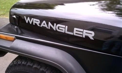 Per 2Xlight Silver Decal Sticker Kit Per Wrangler Bonnet Bar Fendinebbia Gancio Car Styling