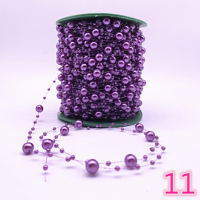 Yards Fishing Line Artificial Pearls Flower Beads Chain Garland Flowers Wedding Party Decoration Diy Accessories