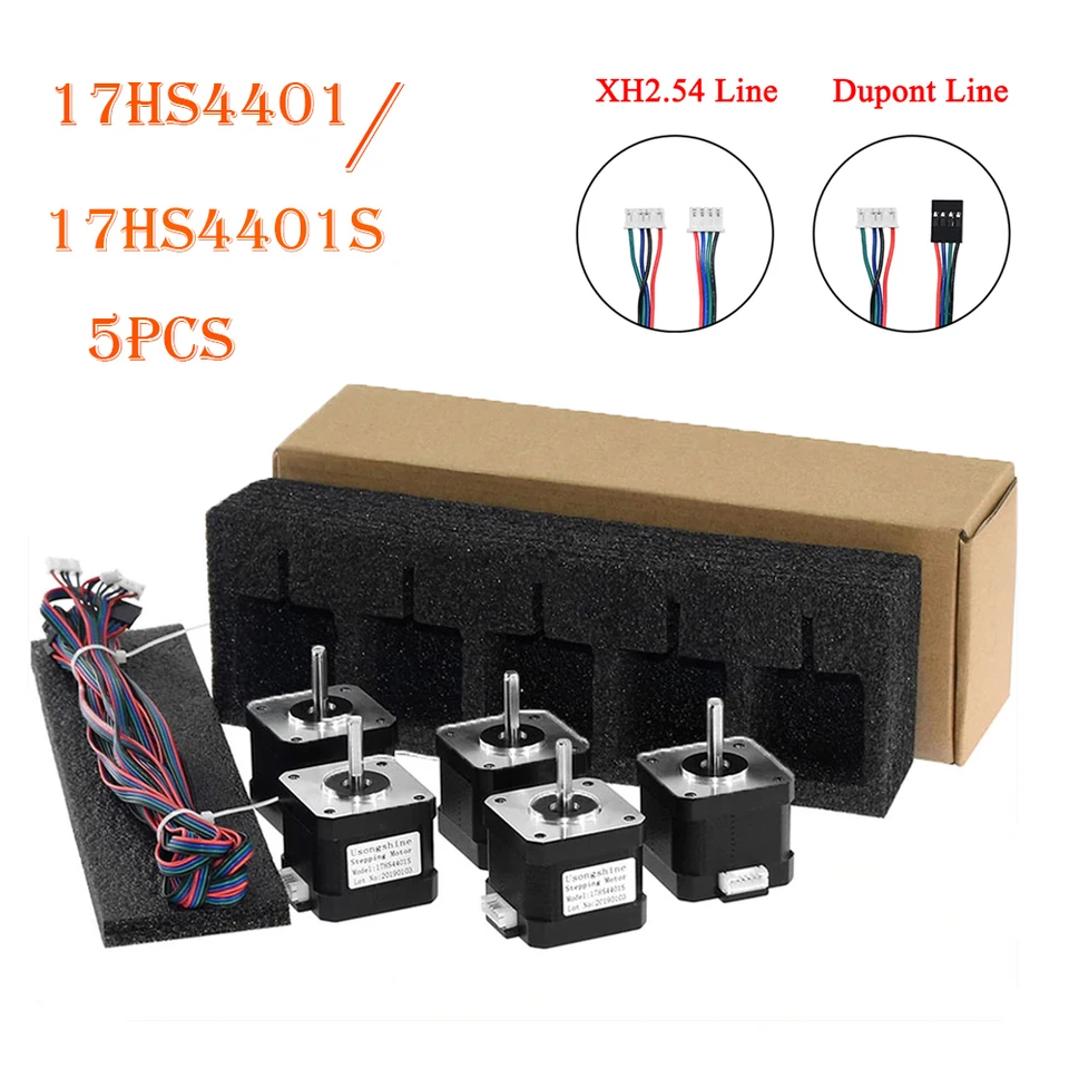 Twotrees Nema17 4-pole motor Nema 17 with 1m cable 42BYGH 38mm 1.5A ( 17HS4401S) for 3D CNC XYZ (5 pieces