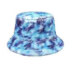 LDSLYJR Winter Corduroy Print Bucket Hat Fisherman Hat Outdoor Travel Hat Warm Cap Hats for Girl and Women 218