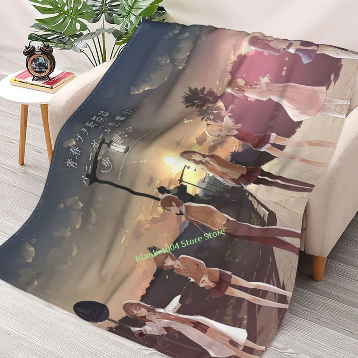 

Bunny Girl Senpai Throw Blanket 3D printed sofa bedroom decorative blanket children adult Christmas gift
