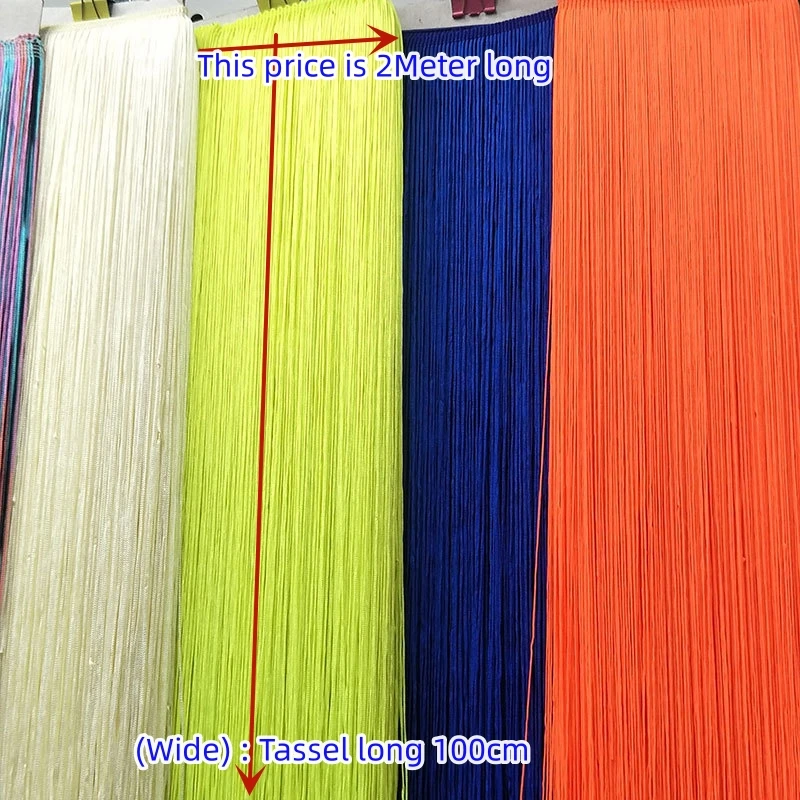2 Metri/Lotto Nastro in Pizzo Lungo 100 CM con Frange e Nappe per Abiti Latini Fai da Te, Costumi da Palcoscenico, Accessori per Tende - immagine 6