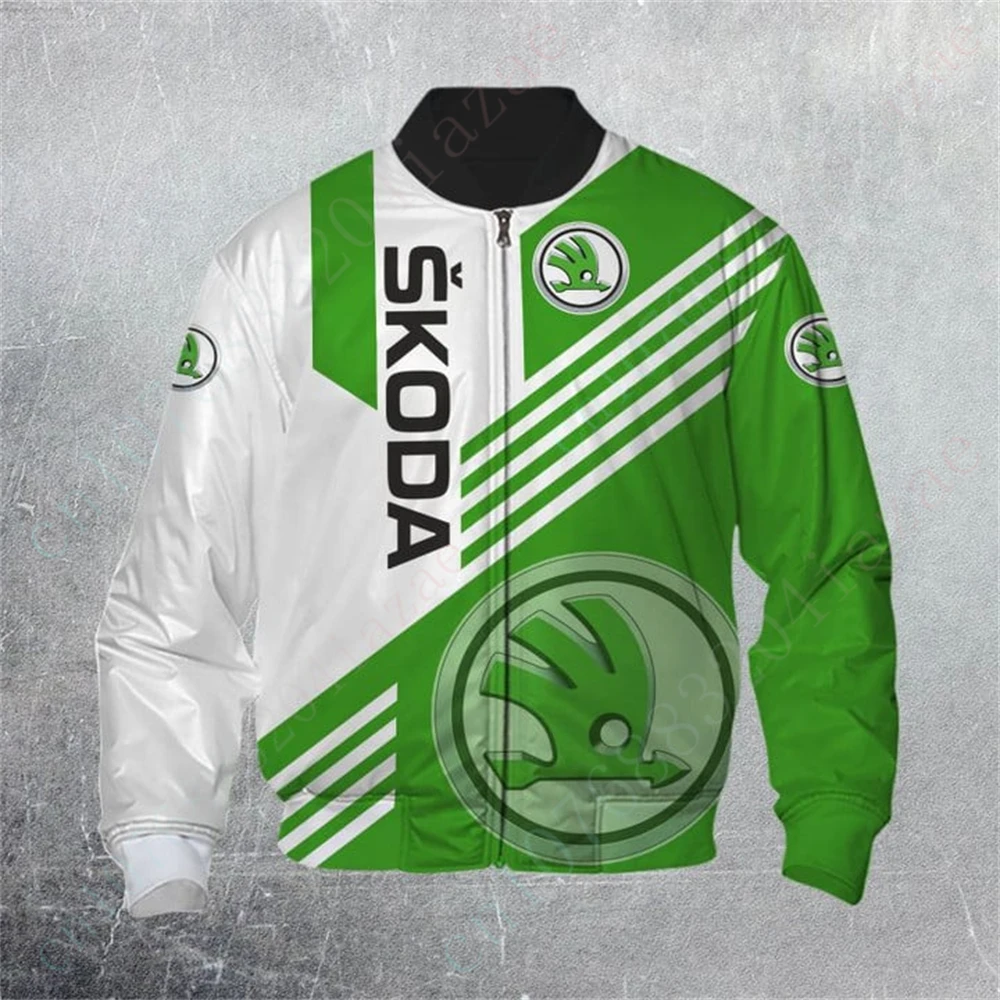 

Куртка Skoda Harajuku, куртка-бомбер, Techwear бейсбольная форма, толстые пальто, 3D ветровка, куртки для мужчин