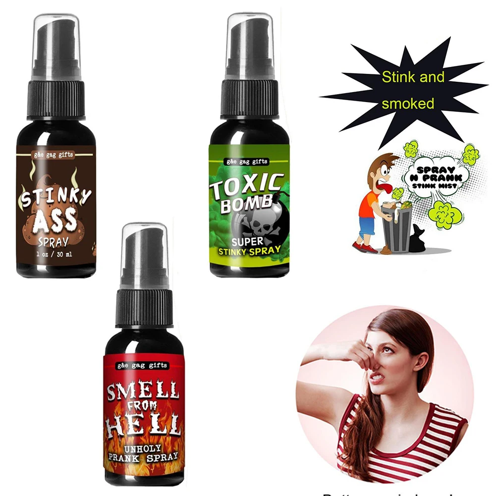 

Hallowmas Tricks Toy Novelties Liquid Fart Gag Prank Joke Spray Can Stink Bomb Smelly Stinky Gas Joke Sprinkle Prank Supplies
