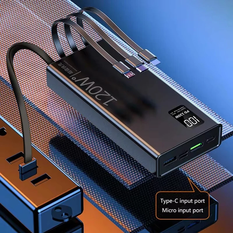 รูปสินค้า พาวเวอร์แบงค์ 4-ใน-1 ความจุ 500000mAh ชาร์จเร็ว 120W พกพาสะดวก