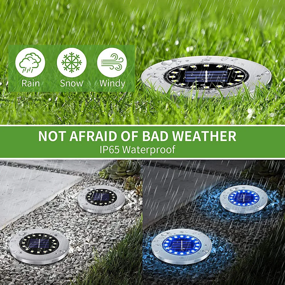 Solar Lights Ground Light Led Outdoor Lighting Waterproof Floor Lamps Underground Light Led Outdoor Solar Lamps Steps Lamp