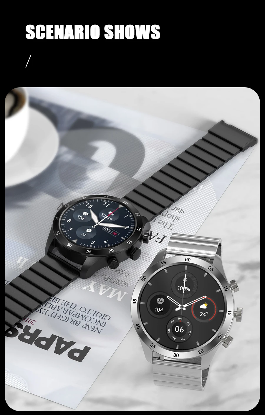 2022 Smart Watch Men Bluetooth Call Custom Dial Full Touch Screen Waterproof Smartwatch Sport Fitness Tracker Watch For Men