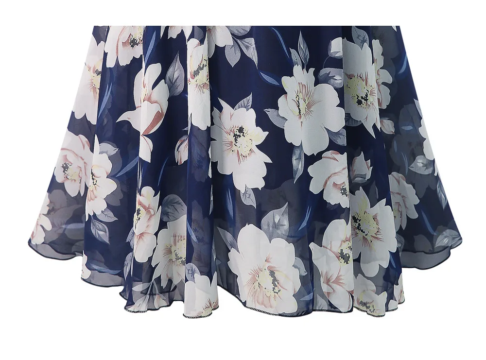 Plus size women's clothing 4XL5XL 2022 autumn new large swing skirt floral large swing chiffon skirt drape women's A-line skirt tennis skirt outfits