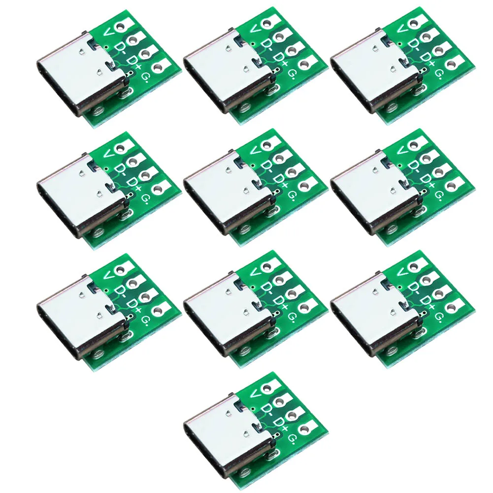 

10 шт., штырьковый разъем USB 2,54 на мм