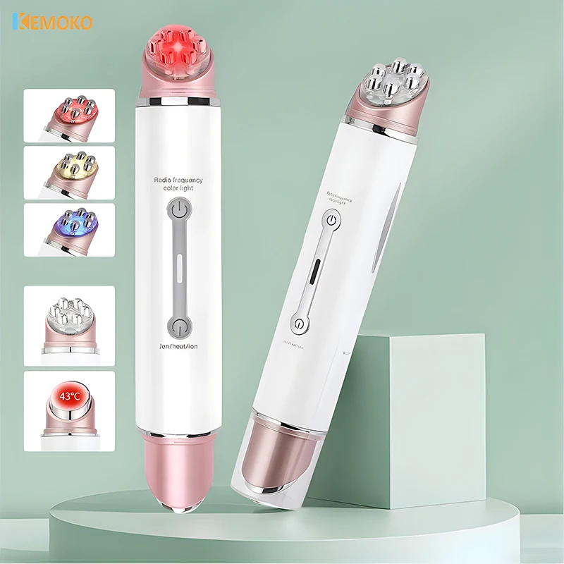 EMS Eye Beauty Device Eye Massager Red Light Sonic Vibration Eye Skin Anti Aging Face Tighten Hot Compress Remove Dark Circles double chin remove face slimming heat vibration red blue light ems facial massager v line chin belt face lift device