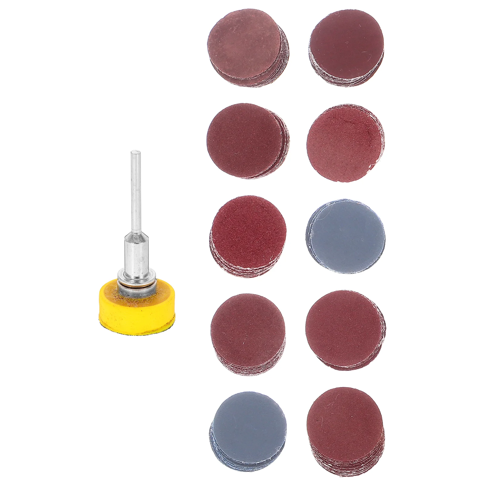 100 Pcs Velvet Backed Disc Sandpaper Sanding for Wood Drill Round Abrasive Pads Self-adhesive