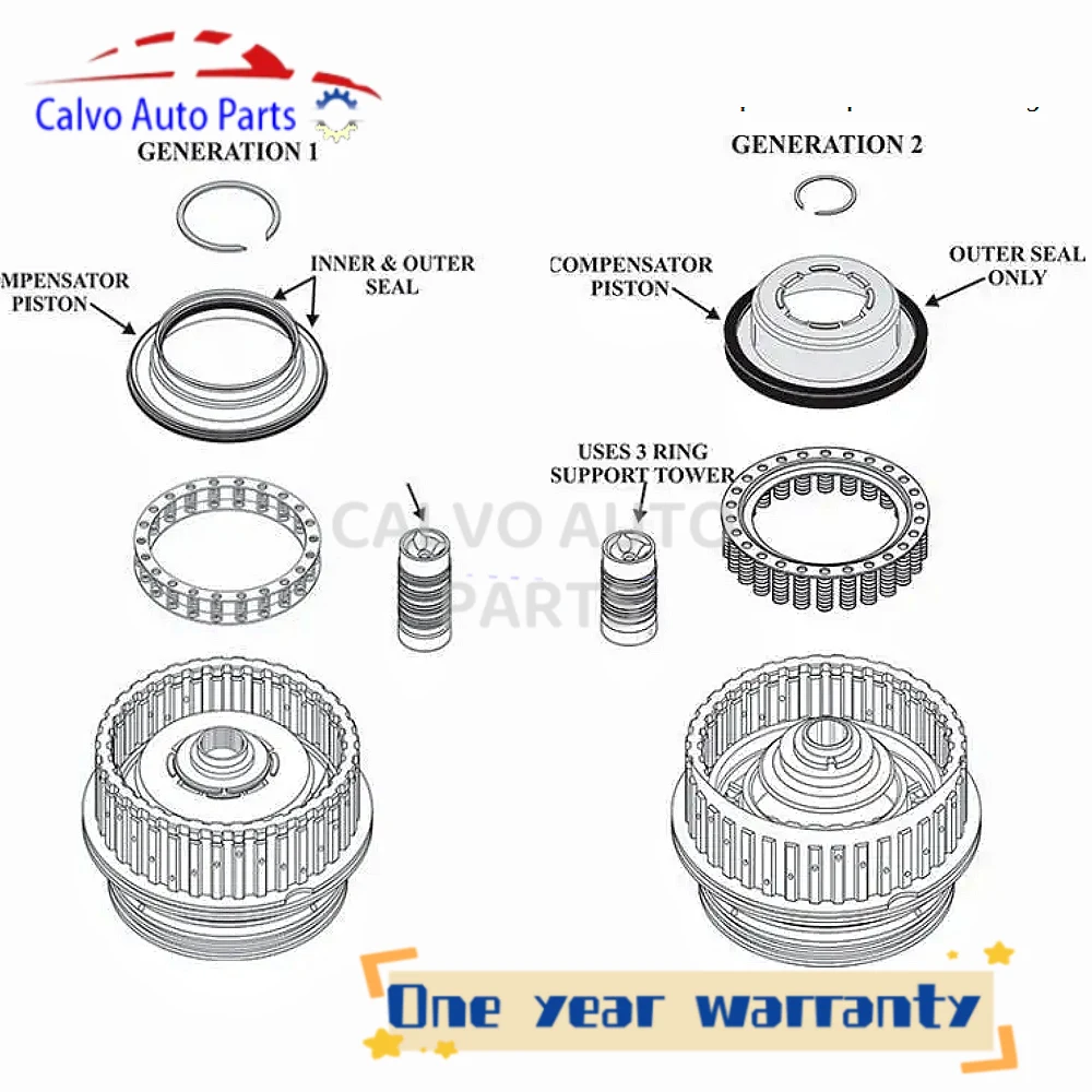 Auto Transmission Motor 6T35 6T40 6T45 6T40E 6T45E 6T30E Transmission Clutch Assembly Input Drum For GM Buick