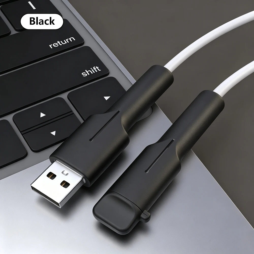 Durable Silicone USB-C Cable Protector Cover, Anti-Break Charging Cord Guard, Portable Electronic Charger Cable Saver