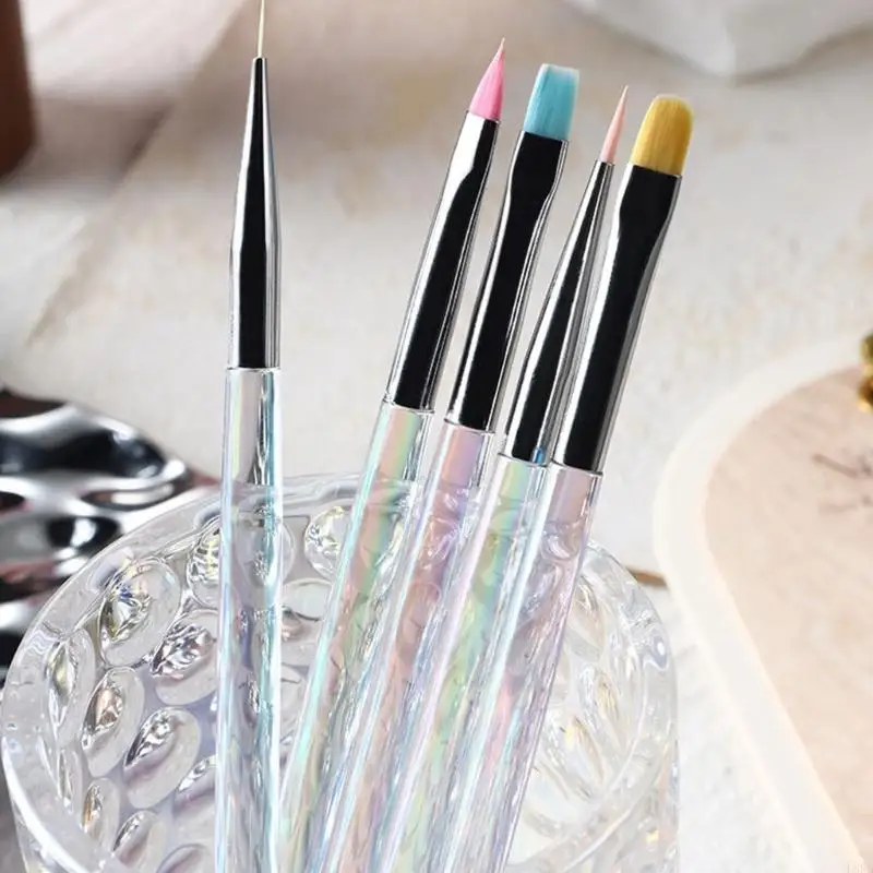 L8RD 5 Pieces Dotting and Drawing Tool Set Detail Pattern Brushes Manicure for Artistic and DIY Projects
