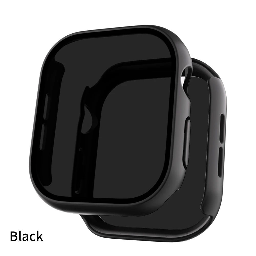 Privacy Tempered Glass and Case Combo for Apple Watch - Anti-Peeping Screen Protector with PC Cover