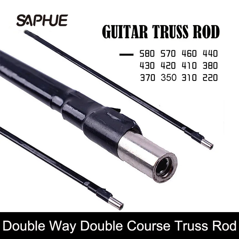 Double Course Way Guitar Truss Rod Inner Diameter 9mm Steel A3 220/370/380/410/420/430/440/460/570/580MM 4Pcs guitar neck tool guitar repair tool guitar accessories