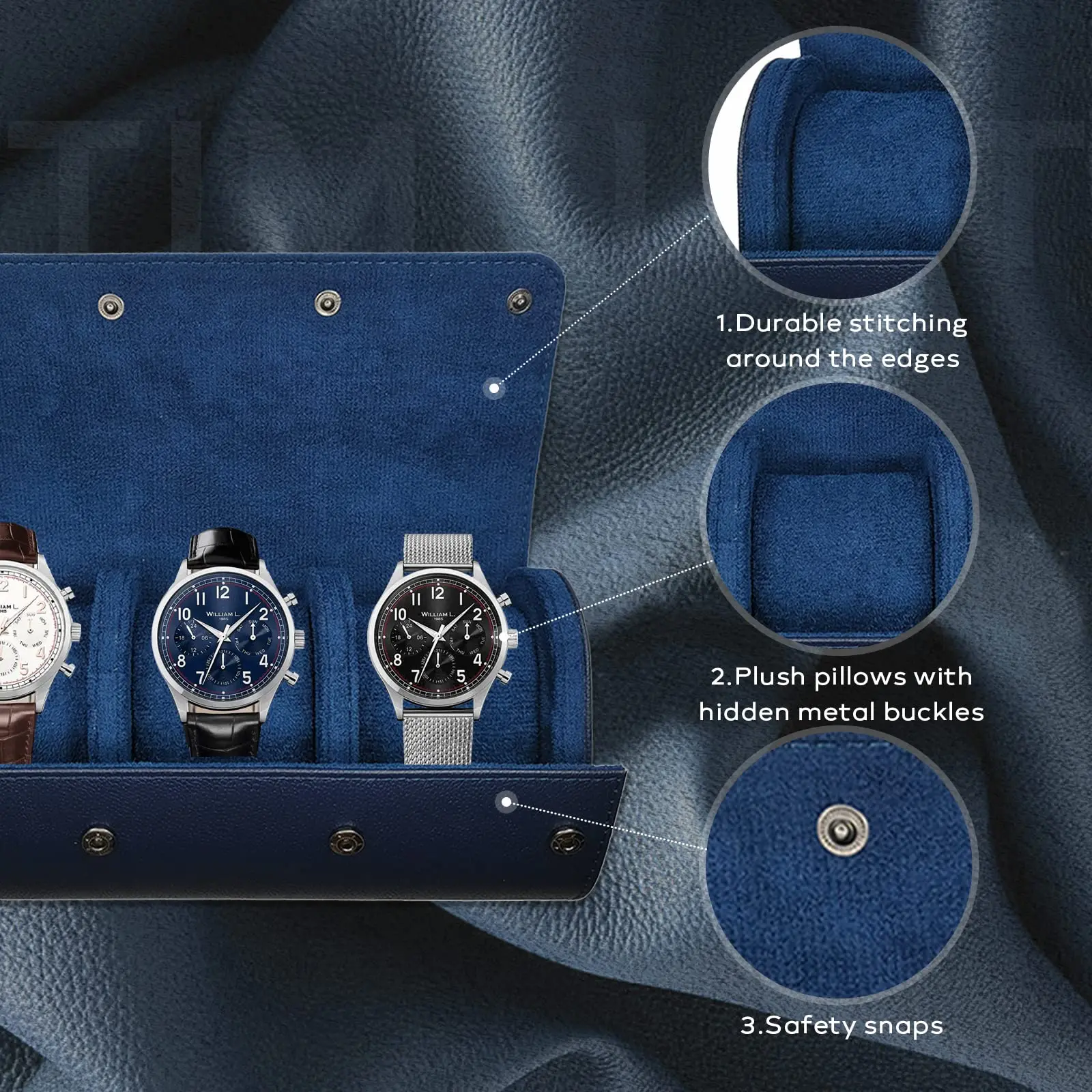 Watch Storage Box Watch Storage Pouch Watch Storage Bag Watch Display Stand Watch Case Travel Organizer Watch Roll Case 3 Display Storage for Men Watches Accessory Gift