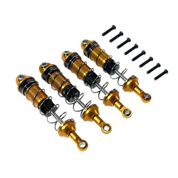 Premium Metal Oil - Filled Front & Rear Shock Absorbers (Gold)