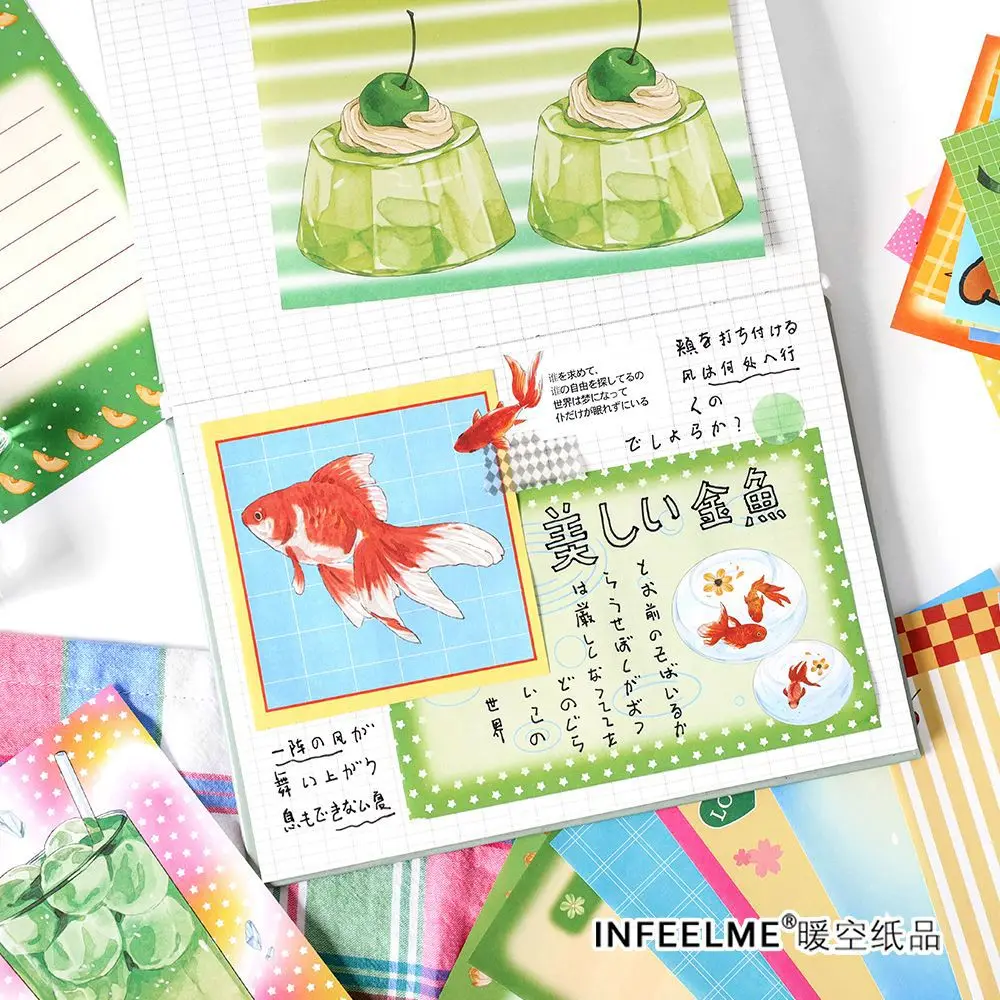 100Pcs Star Candy Material Paper Memo Pad Decoration Scrabooking DIY Collage Background Notes Paper Kawaii Stationery 4