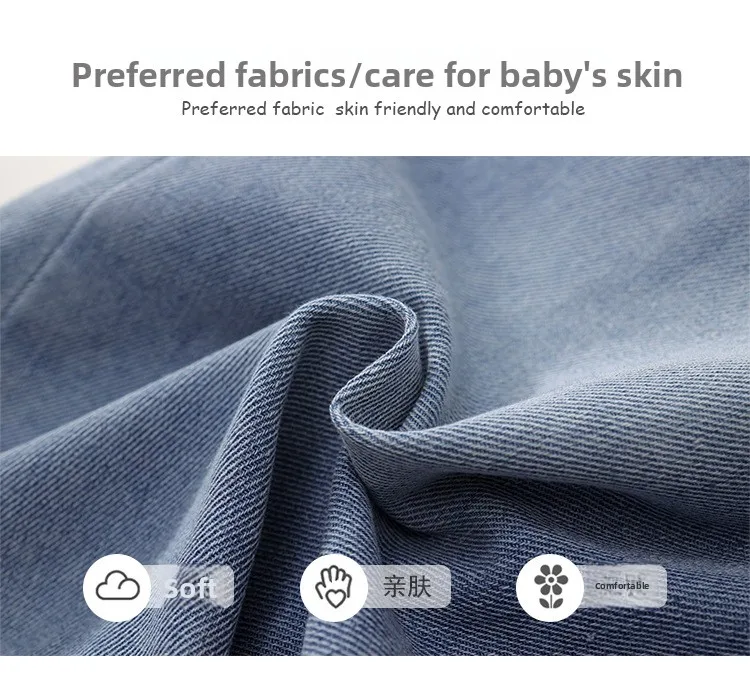 Description Picture 3 of itemGirls' Loose Casual Jeans 2025 Summer New Children's Korean Version Lace and Lace Denim Wide Leg Pants