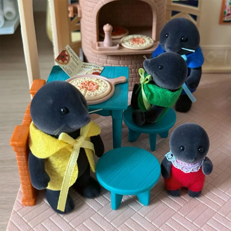 In Stock Original Sylvanian Families Anime Figure Mole Family Series Kawaii Doll Toy Sylvanian Family Room Collection Girls Toy