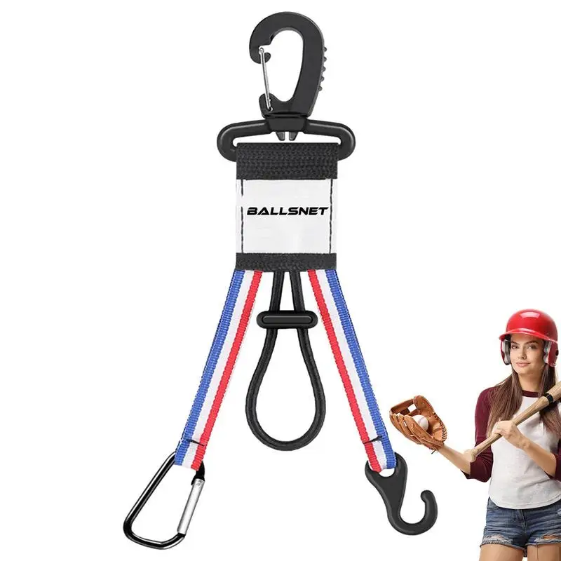 

Dugout Organizer 3-in-1 Dugout Gear Hanger for Baseball and Softball to Hold Bats Helms and Gloves Attaches to Any Fence