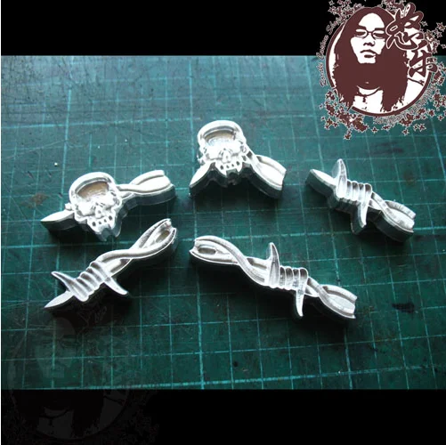 5pcs/set Skull Style Leather Stamps Set Aluminum Alloy Stamps Pressing Mold Stamper Embossing Hot Stamping Leather Craft
