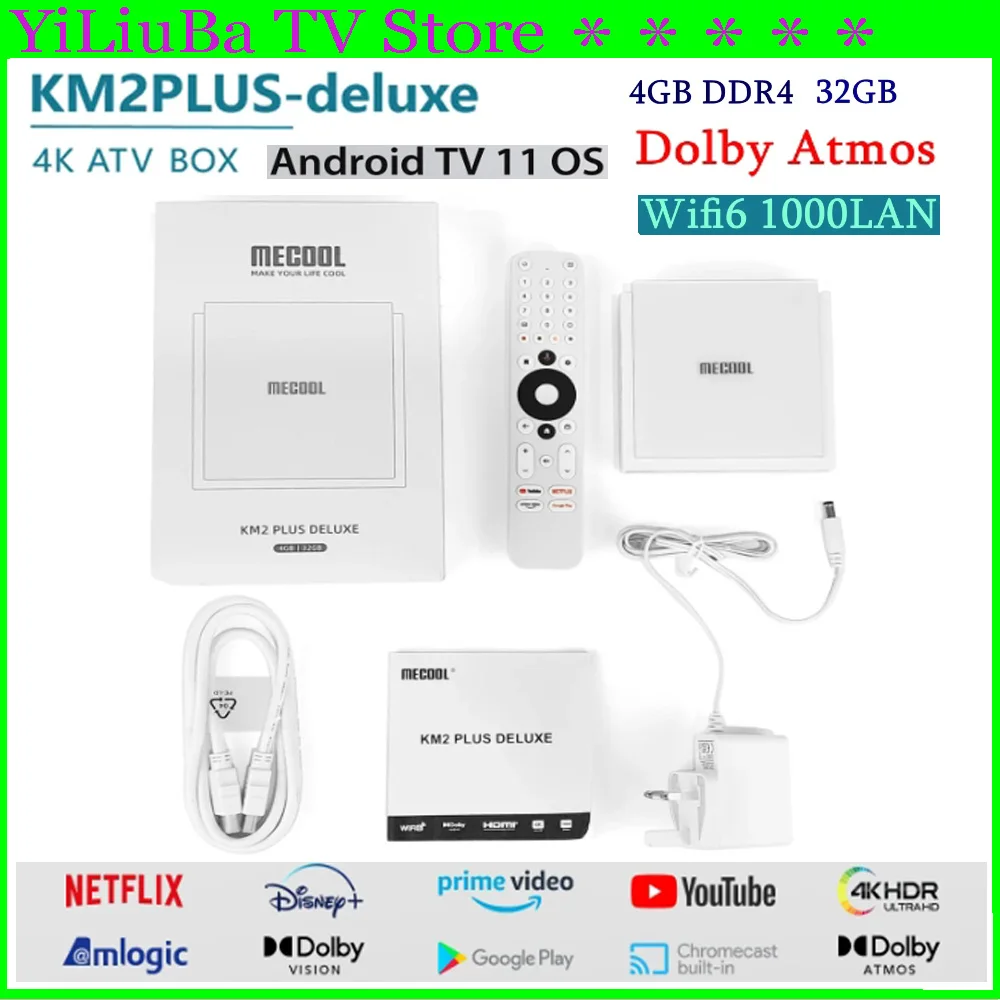 Mecool KM2 Plus Deluxe Android 11 Beelink Tv Box Amlogic S905X4, 4GB RAM,  32GB Storage, Google Certified, Netfil 4K, WiFi, 6 Doby Atm0s Audio 2022  Edition From Mediaplayer009, $107.7