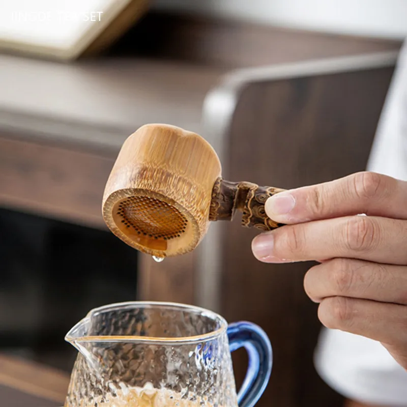 Hand-woven Bamboo Tea Strainer Retro Creative Tea Filter Tool Tea Ceremony Supplies Household Custom Tea Set Accessories
