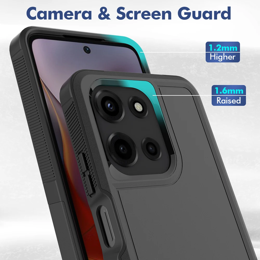 Stylish Shockproof Hybrid Armor Phone Case with 2-in-1 Protection