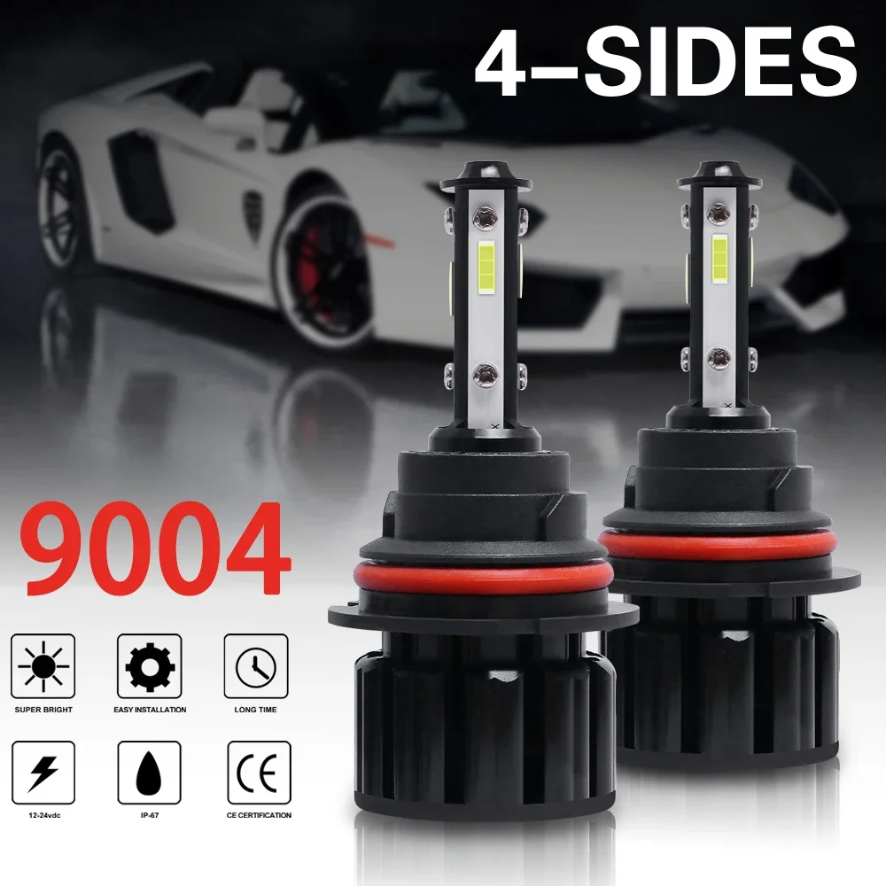 

X16S 6500K 9004 LED Headlight Bulbs 80w H4 H7 H11 H13 LED Car Headlights 4 Side Lights 5202 9007 HB3 9006 COB Bulb Fog Light