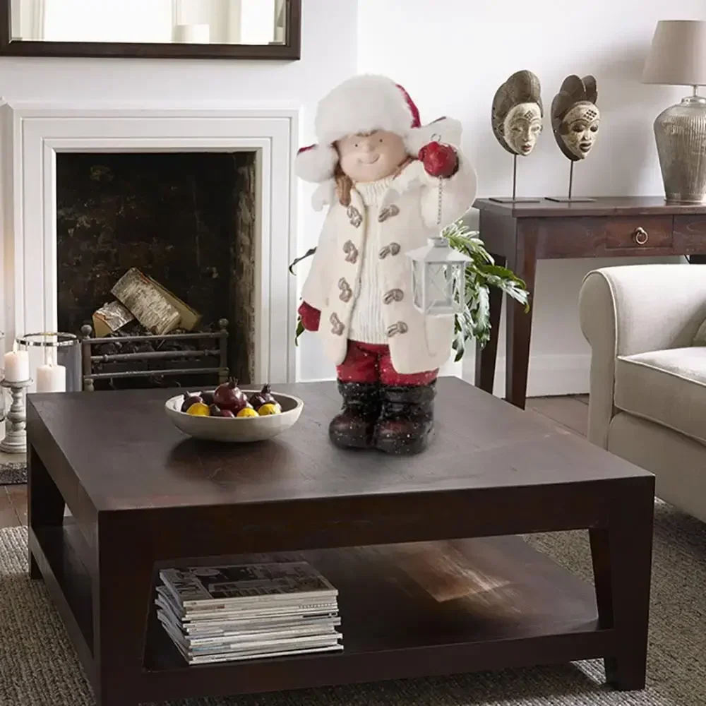 Christmas Children Lantern Figurine 5