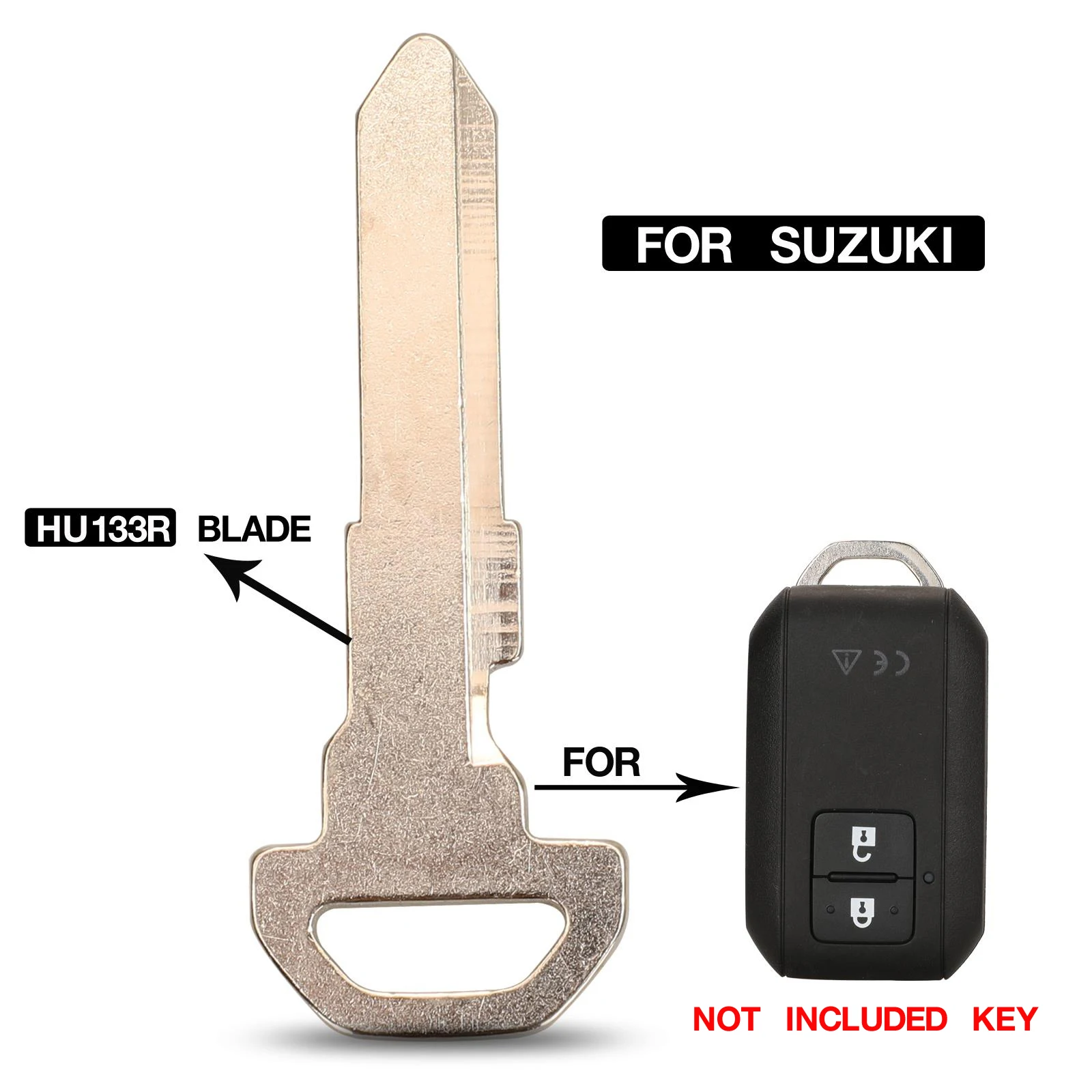 jingyuqin 10PCS/LOT For Suzuki Swift 2017 Remote Smart Card Car Key Blade Emergency Insert With Uncut Blanks HU133R Key Blade